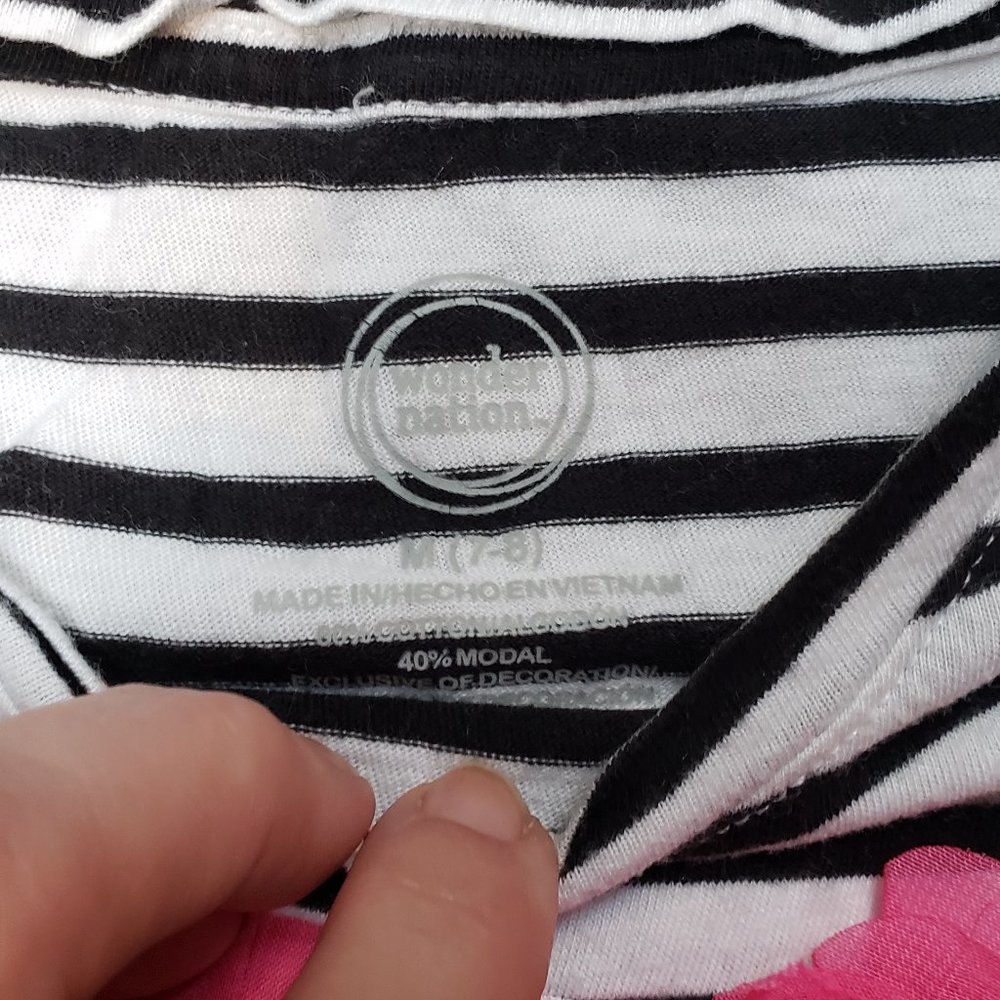 Wonder Nation Girls 3d Flamingo Tee Size M 7/8 - Picture 4 of 6